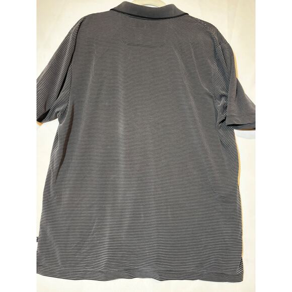 Tommy Bahama Polo Shirt Mens sz L Black Striped Modal Golf travel country club - Picture 8 of 9